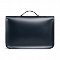 Zatchels Classic Satchel Navy Handle 14.5-inch